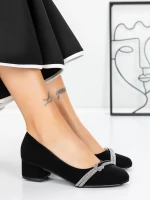 Pantofi cu Toc mic 3XKK99 Negru » MeiShop.Ro
