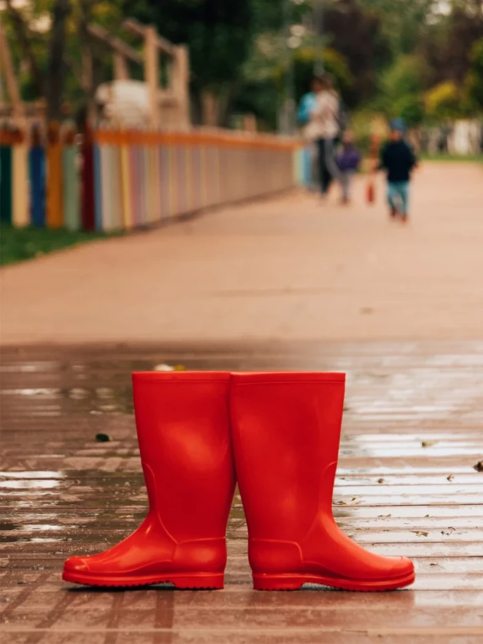 Cizme copii rosii din cauciuc Esila