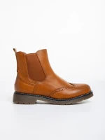 Botine dama camel din piele ecologica Rosine