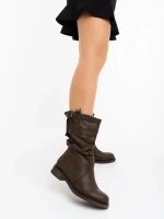 Cizme dama maro din piele ecologica Harika