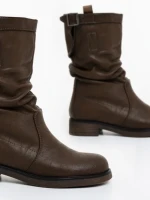 Cizme dama maro din piele ecologica Harika