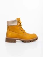 Ghete dama camel din piele ecologica Adesina