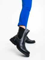 Botine dama  negre din piele ecologica Amara