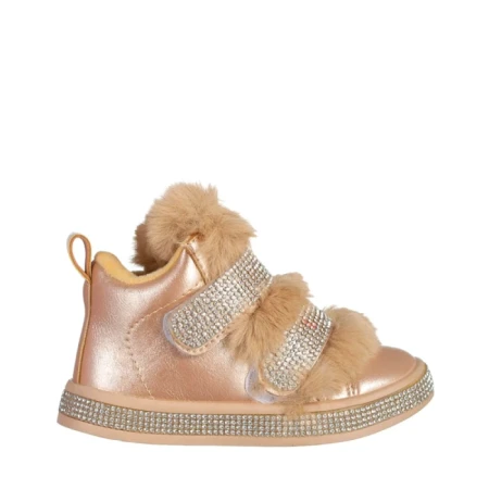 Cizme copii aurii din piele ecologica Taffy