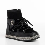 Cizme copii negre din piele ecologica Crayola