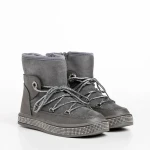 Cizme copii gri din piele ecologica Crayola