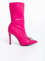 Botine dama fucsia din piele ecologica Corissa