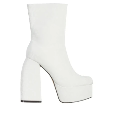 Botine dama bej din material textil Iriana