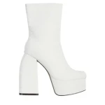 Botine dama bej din material textil Iriana