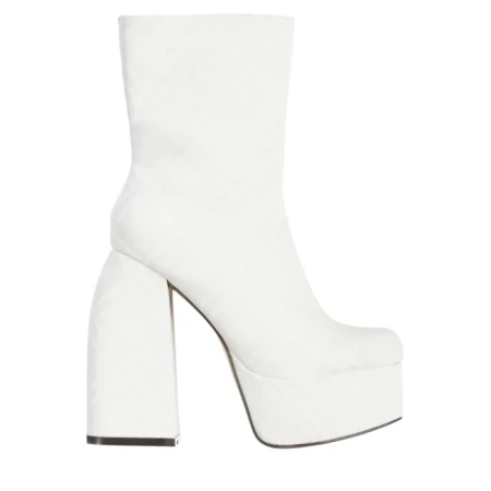 Botine dama bej din material textil Bluma