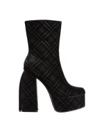 Botine dama negre din material textil Bluma