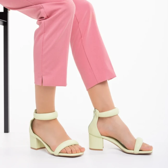 Sandale dama verzi din piele ecologica Robyn