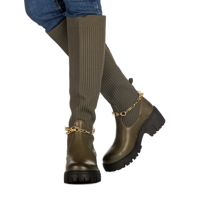 Cizme dama Catlin verzi