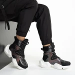 Pantofi sport dama negri din piele ecologica Raniya