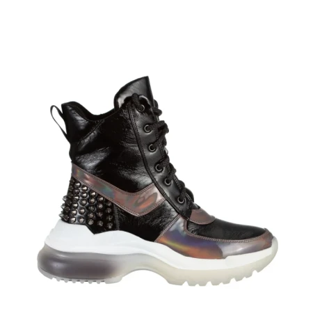 Pantofi sport dama negri din piele ecologica Payal