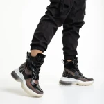 Pantofi sport dama negri din piele ecologica Payal