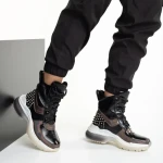 Pantofi sport dama negri din piele ecologica Payal