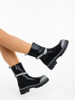 Cizme dama negre din piele ecologica Tamarin