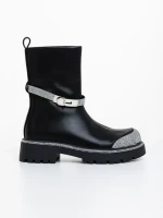 Cizme dama negre din piele ecologica Tamarin