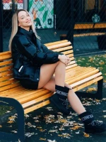 Cizme dama negre din piele ecologica si material Nicova