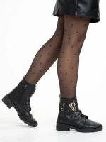 Ghete dama negre din piele ecologica Shirley