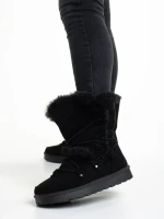 Cizme dama negre din material textil Phyllis