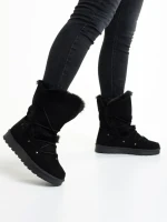 Cizme dama negre din material textil Phyllis