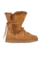 Cizme dama camel din material textil Phyllis