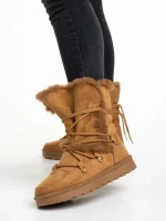 Cizme dama camel din material textil Phyllis