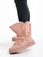 Cizme dama roz din material textil Phyllis