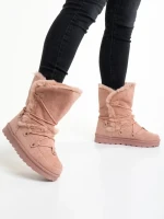 Cizme dama roz din material textil Phyllis