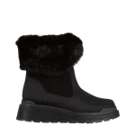 Cizme dama Negre din piele ecologica si material textil Aubrielle