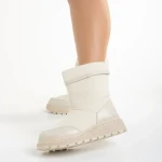 Cizme dama bej din piele ecologica Rima