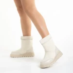 Cizme dama bej din piele ecologica Rima