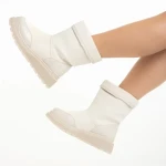 Cizme dama bej din piele ecologica Rima