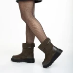 Cizme dama verzi din piele ecologica Rima