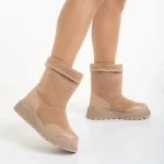 Cizme dama roz din piele ecologica Rima