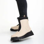 Cizme dama bej din piele ecologica Lilith