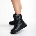 Cizme dama negre din material textil Rinda