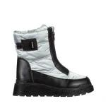 Cizme dama gri deschis din material textil Rinda