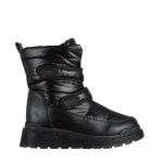 Cizme dama negre din piele ecolofica si material textil Xiomara