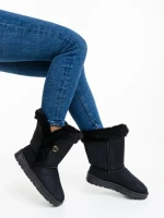 Cizme dama negre din material textil Zeltana