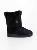 Cizme dama negre din material textil Zeltana