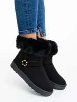 Cizme dama negre din material textil Nicolia