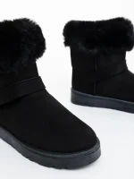 Cizme dama negre din material textil Nicolia