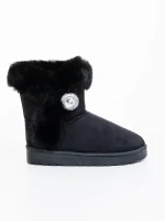 Cizme dama negre din material textil Hermina