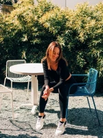 Pantofi sport dama albi cu negru din piele ecologica Nedelya