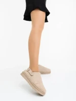 Papuci dama bej din material textil  Luara