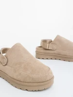 Papuci dama bej din material textil  Luara