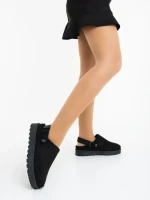 Papuci dama negri din material textil  Luara